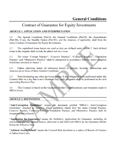 general equity investment contract