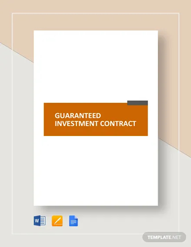 guaranteed investment contract template