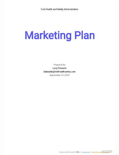 health and safety marketing plan template