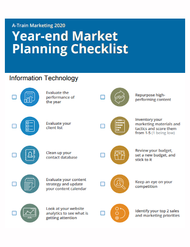 it year end market planning checklist