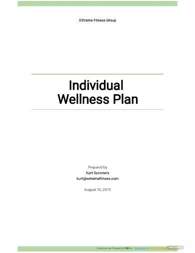 individual wellness plan template