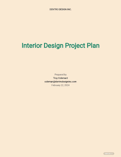 interior design project plan template