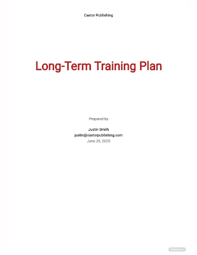 long term training plan template