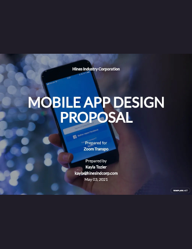 mobile app design proposal template
