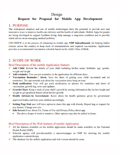 mobile app development design proposal