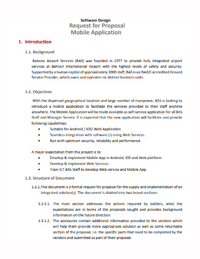 mobile app software design proposal