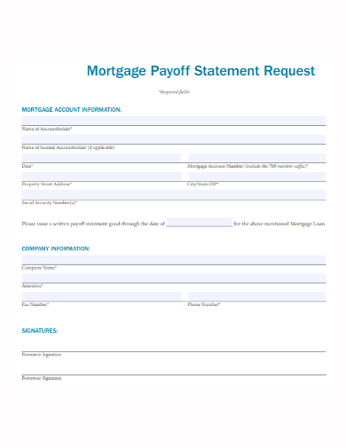 FREE 10 Payoff Statement Samples In PDF DOC