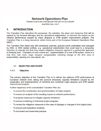 network operations project plan