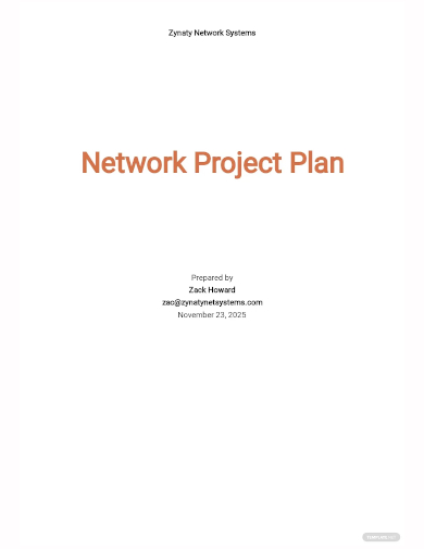 network project plan template