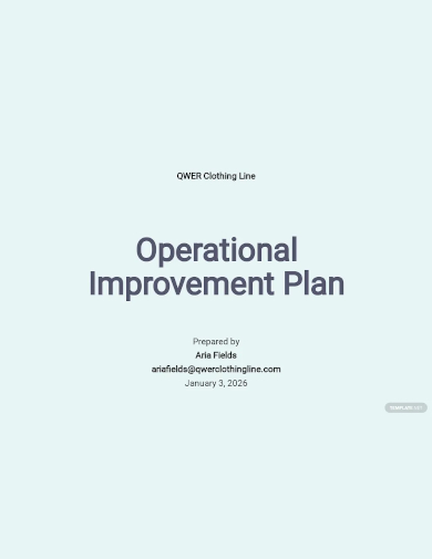 operational improvement plan template