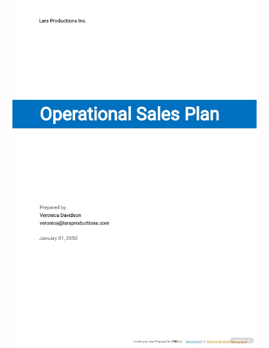 operational sales plan template