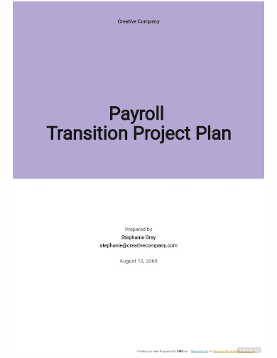 payroll transition project plan template