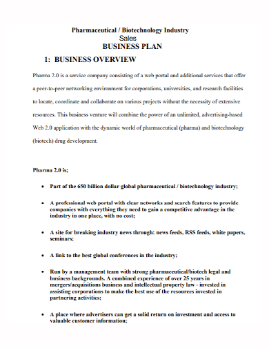 pharmaceutical industry sales plan