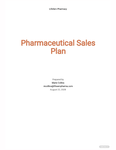 pharmaceutical sales plan template