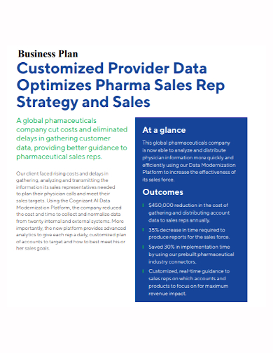 pharmaceutical strategy sales plan