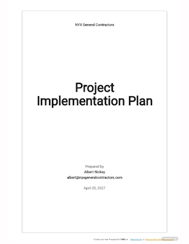 FREE 10+ Project Implementation Plan Samples [ Construction, Management ...
