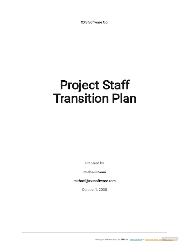 project staff transition plan template
