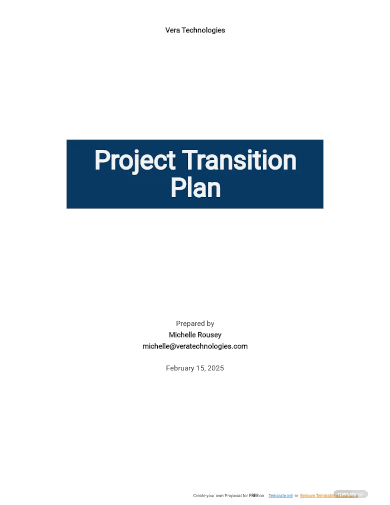 project transition action plan template