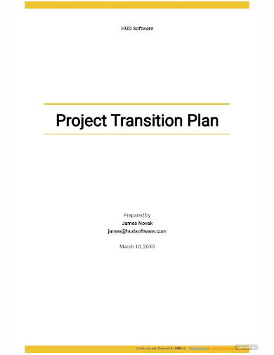 project transition communication plan template