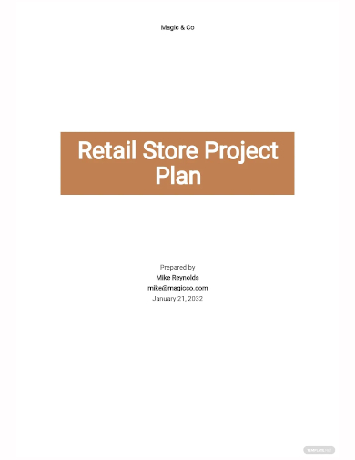 retail store project plan template