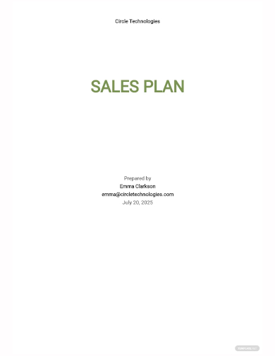 saas sales plan template