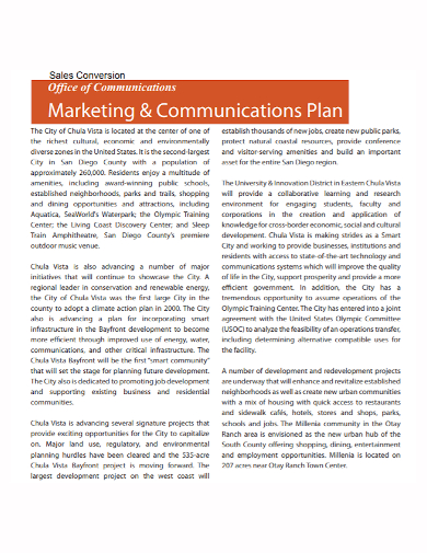 sales conversion communication plan