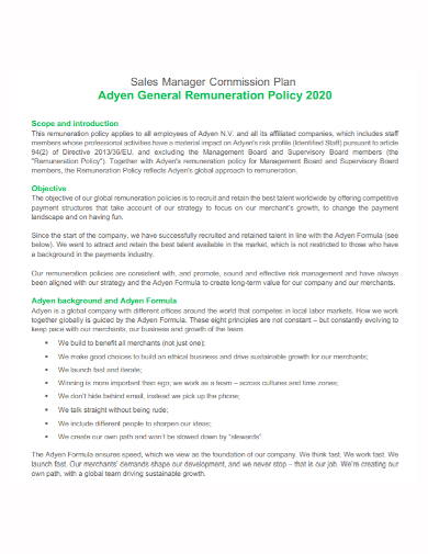 sales manager commission plan
