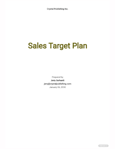 sales target plan template