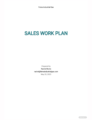 sales work plan template