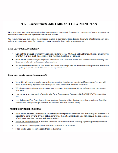 skin care post treatment plan