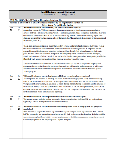 FREE 10 Business Impact Statement Samples In PDF DOC