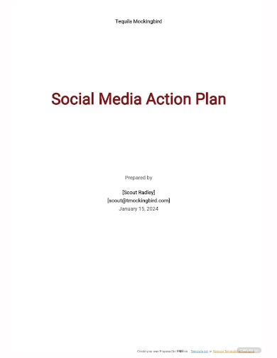 social media action plan template