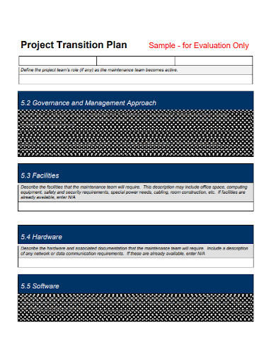 software hardware project transition plan