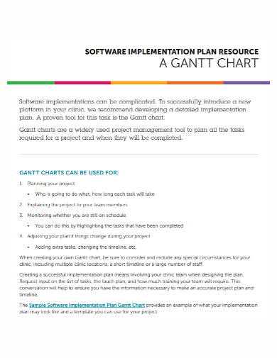 software implementation resource plan