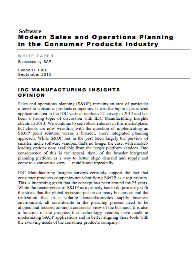 software operation sales plan