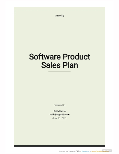 software product sales plan template1