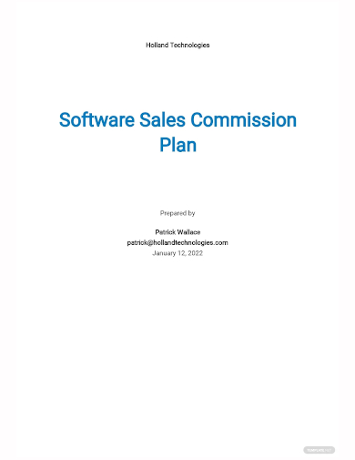 software sales commission plan template