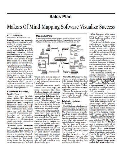 software sales plan mind map
