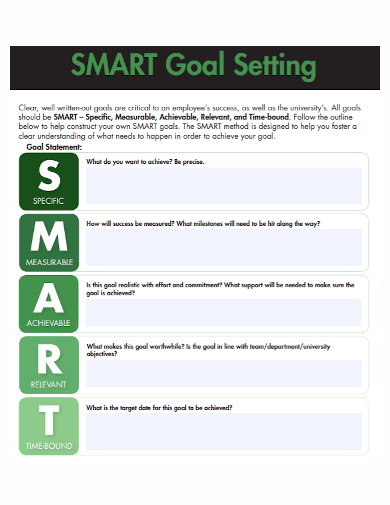 standard smart goal statement