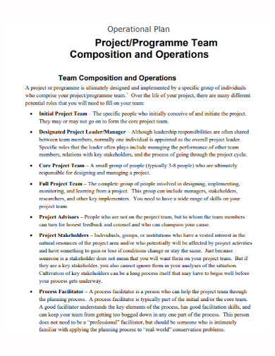 team composition operational plan