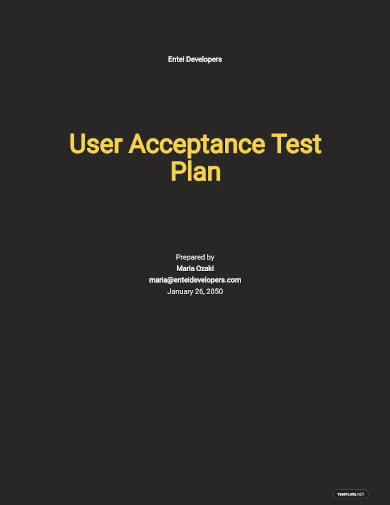 user acceptance test plan template