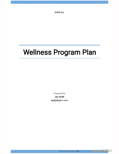 wellness program plan template