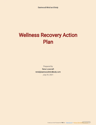 wellness recovery action plan template
