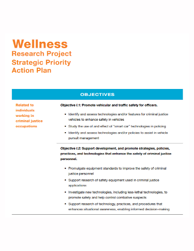 wellness strategic research plan