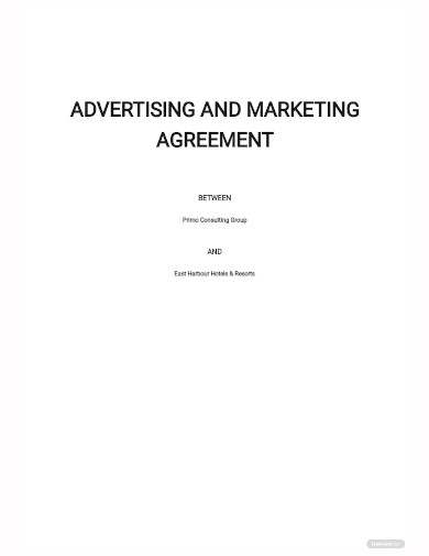 advertising and marketing agreement template