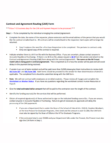 car payment agreement contract