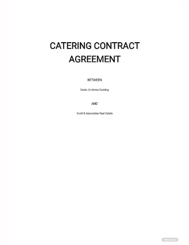 catering contract agreement template