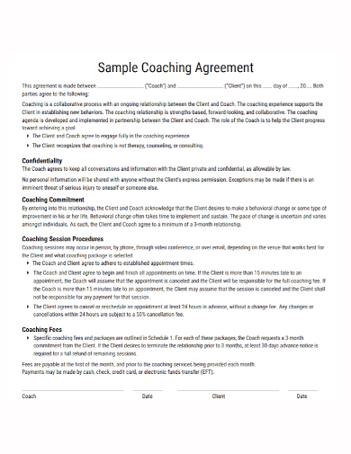 client confidentiality coaching agreement
