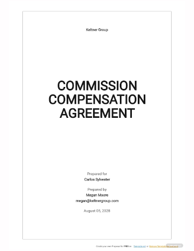 commission compensation agreement template