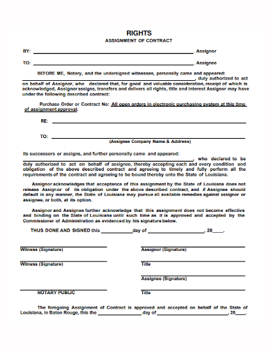 company assignment of rights contract